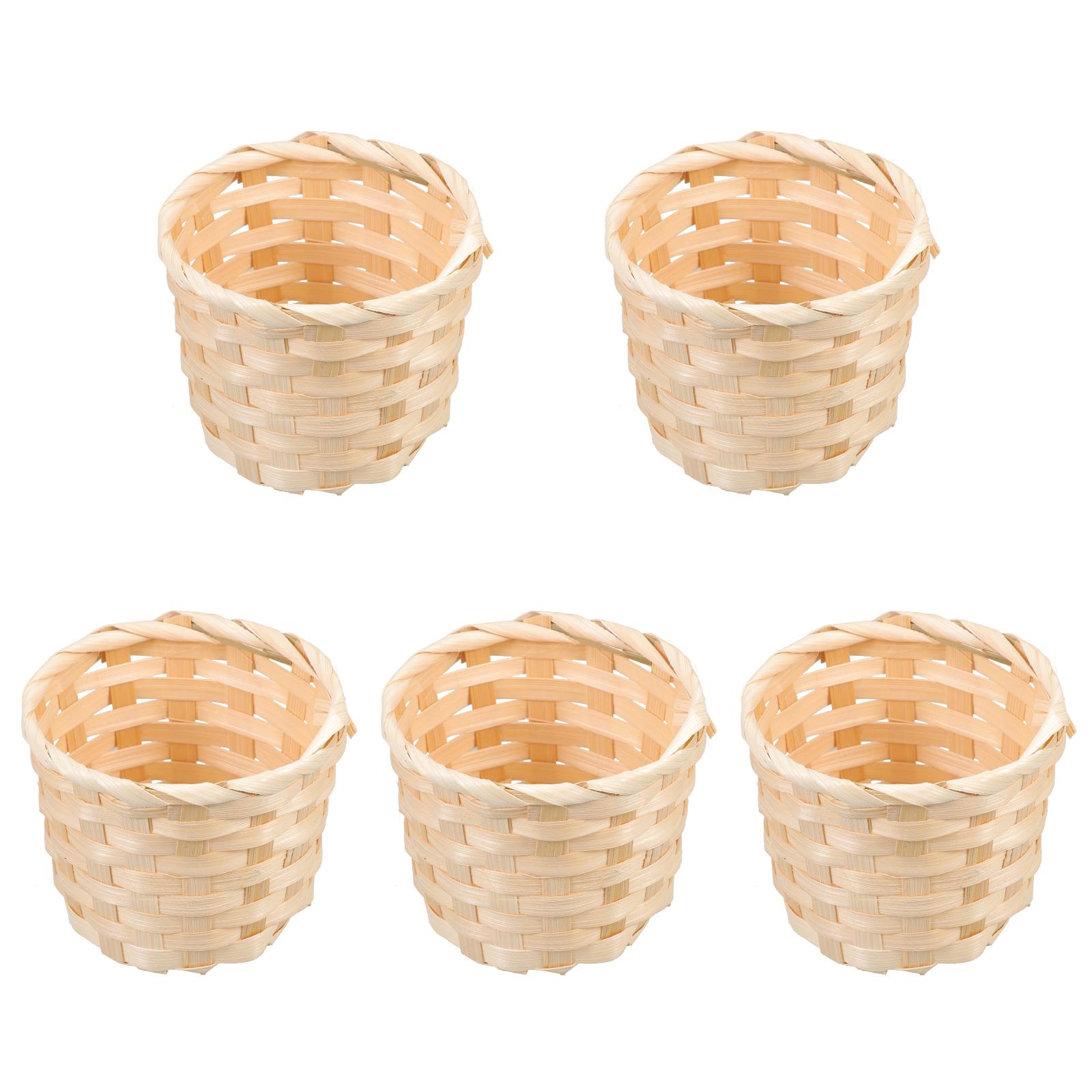 

5 шт. плетеная цветочная корзина для детей мини-корзины маленькие сувениры закуски еда сервировка фруктов подарок вешалка для пальто