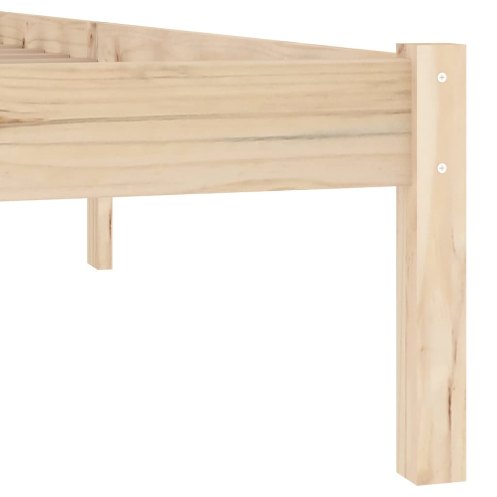 Solid Wood Bed Frame Without Mattress 100 X 190 Cm Pine