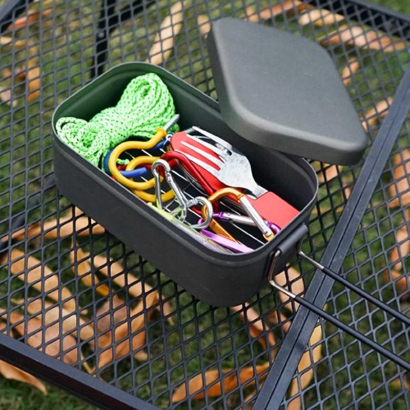 Aluminum Lunch Box Ourdoor Camping Cookware Food Container Storage Dinnerware