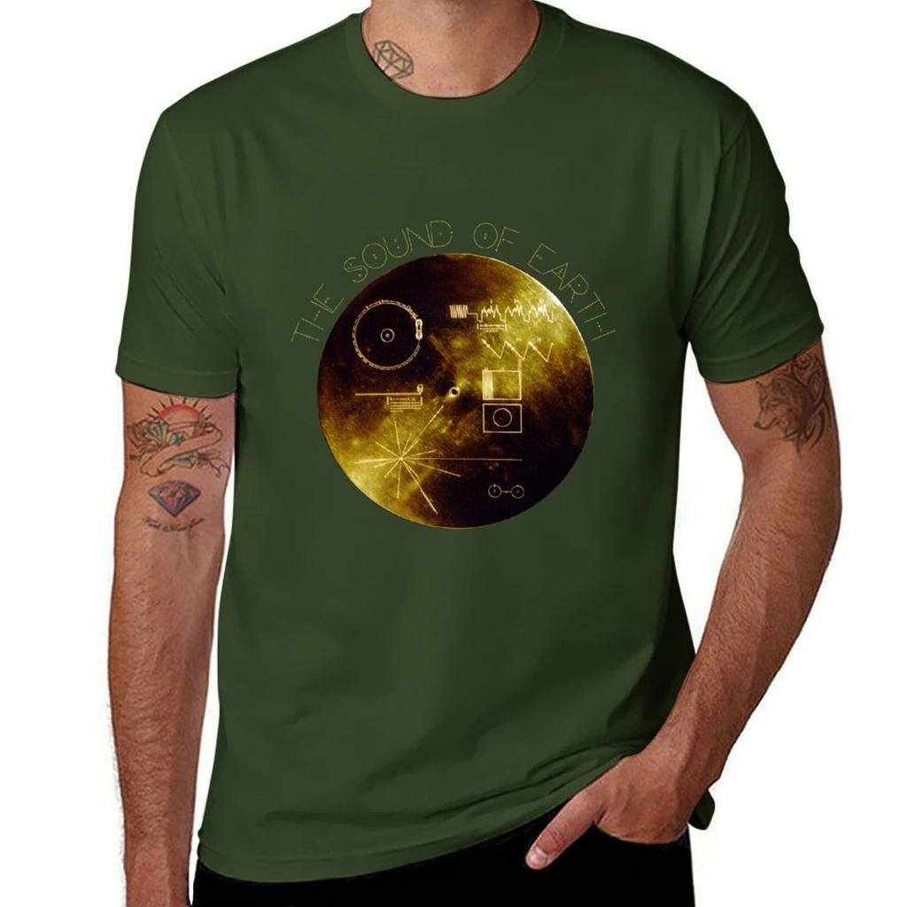 Pánské tričko Voyager Golden Record hladké oversized letní topy