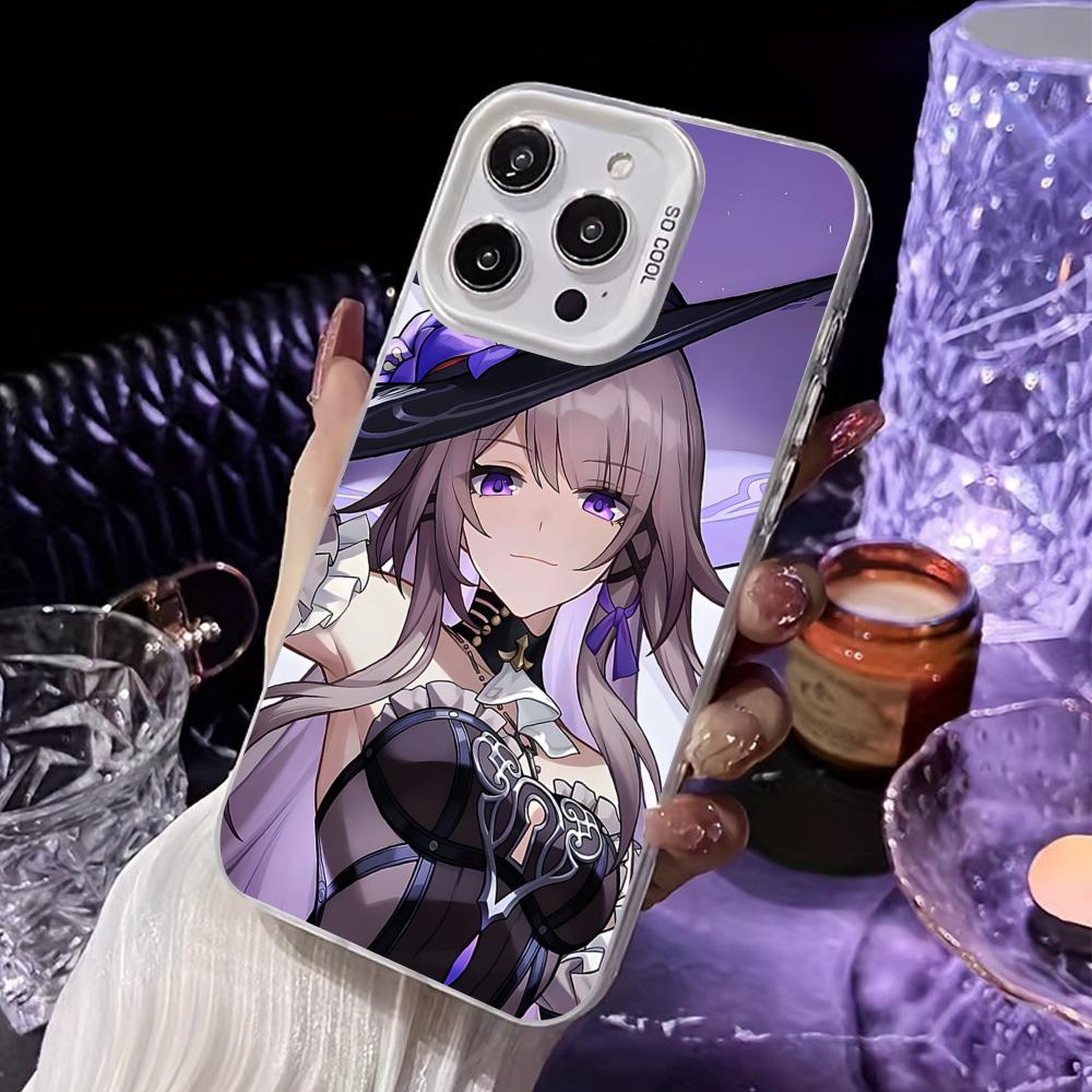 

HSR Herta White Translucent Mobile Phone Case for iPhone 17 16 15 14 13 12 11 X XR XS Air Pro Max Plus Colorful Cover iPhone Air