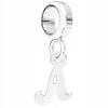 Charm Silver Plate with Letter Initial Sign Letter Initial A Silver 925
