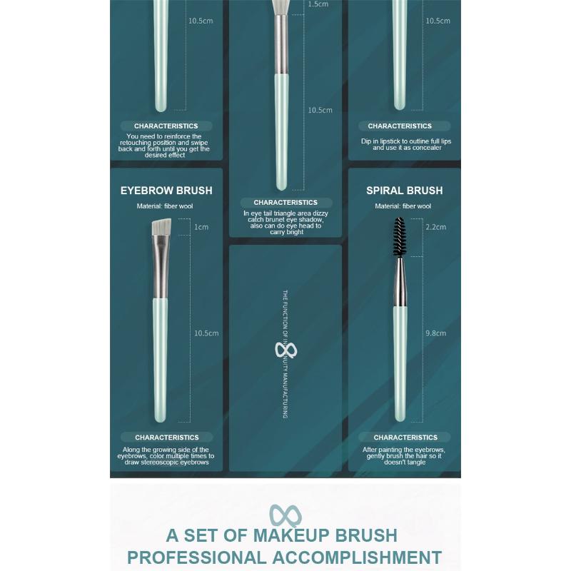 8Pcs Professional Makeup Brushes Set Cosmetic Powder Eye Shadow Foundation Blush Blending Concealer Beauty Make Up Tool Brushes