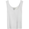 Logo Jacquard U-Neck Sleeveless Knit Top Women Tops Moonlight-White 47B318G