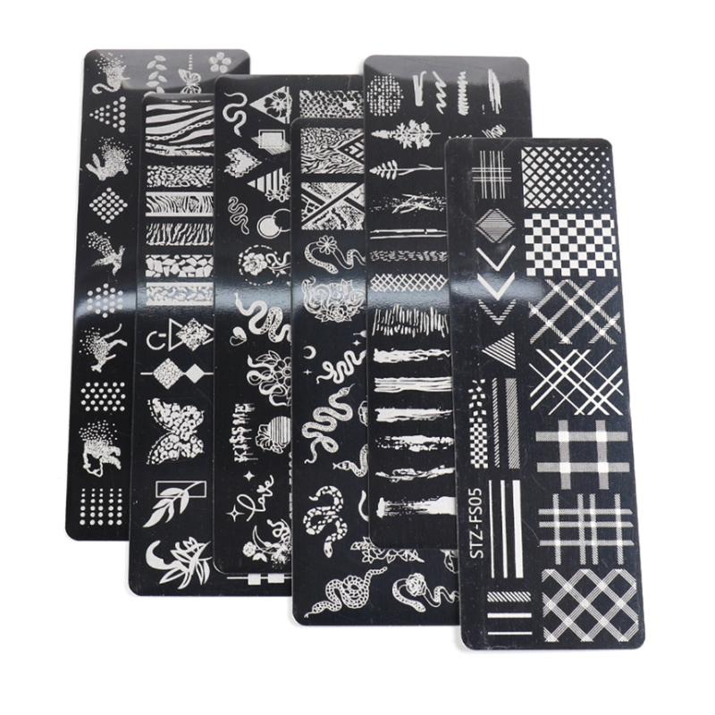 Nail Art Stamping Plates Flower Moon Snowflake Animals Design Nail for Image Stamp Plates Manicure Templates Nail Art To