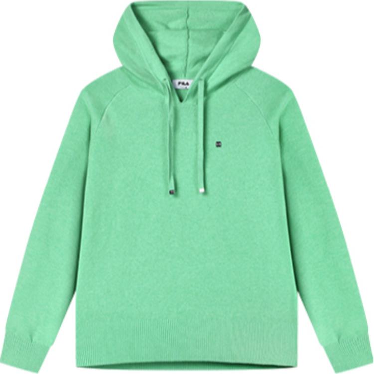 

FILA однотонная простая повседневная удобная толстовка с капюшоном для женщин изумрудно-зеленый F11W414411F-DG L