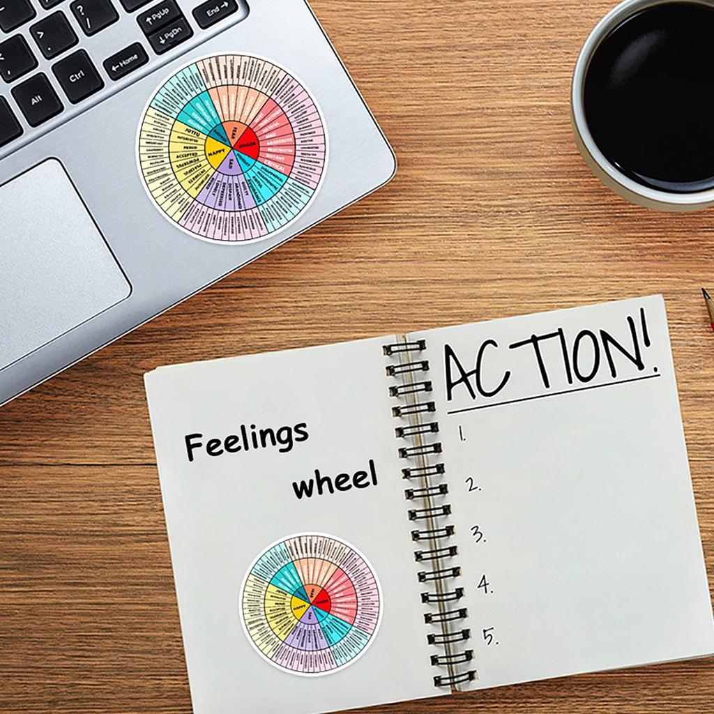 Feelings Wheel Magnet  Emotions Chart Feelings Chart Emotion Wheel Social Worker Stickers Mental Health Fridge Magnet School Counselor