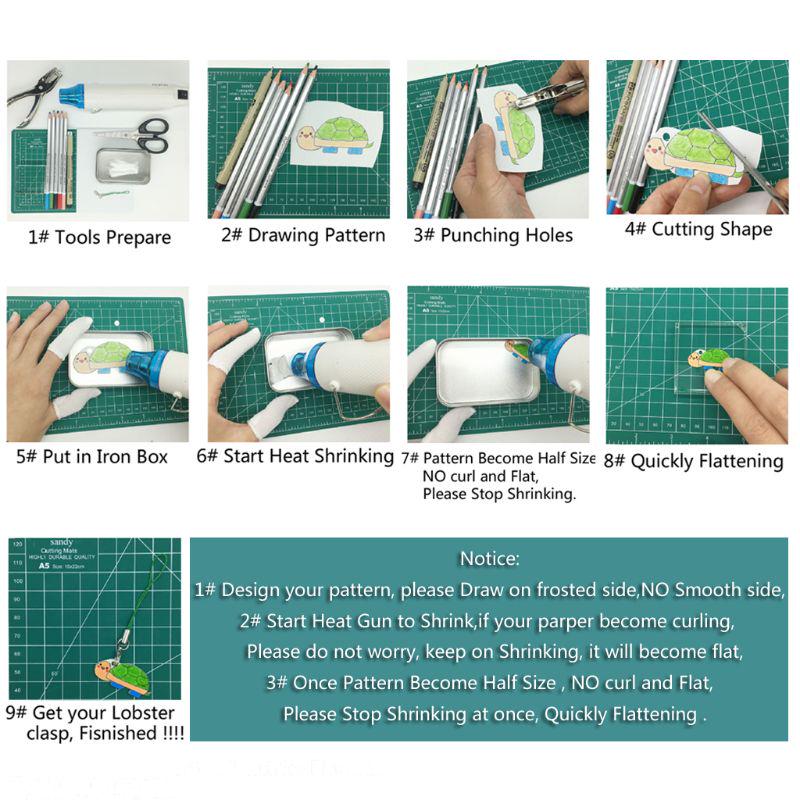Clear Shrink Film Sheets Sanded Shrink Plastic Sheets,Shrink Paper for Kids