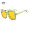 Crystal Oversized Sunglasses for Women Rhinestone Square Diamond Sun Glasses Retro Big Frame Sparkling Eyewear  New