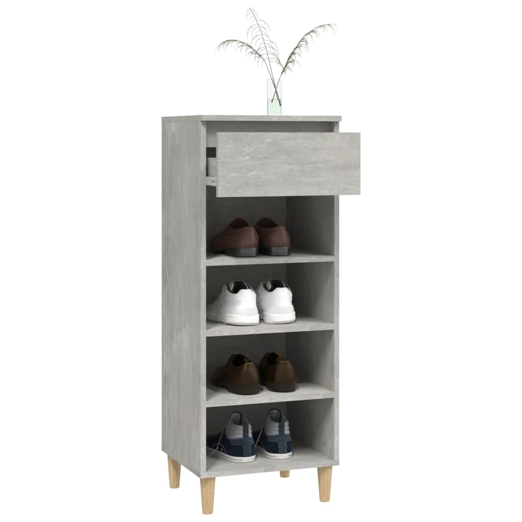 Shoe Cabinet Concrete Grey 40 x 36 x 105 cm Particleboard