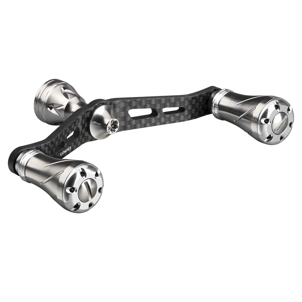 

Gomexus FY98 Carbon Fiber Reel Handle for Daiwa Spinning Reels Double with Handle Suitable for Squid and Light Game Fishing Ambidextrous - Handle,