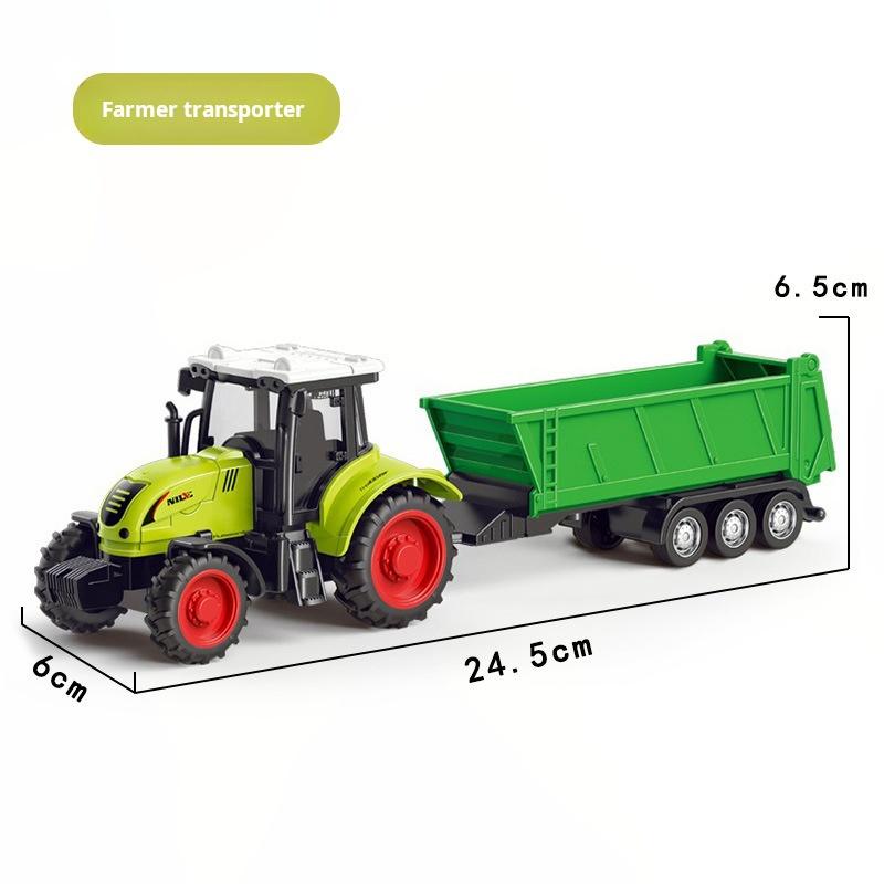 Simulation Farmer's Car Lawn Mower Tractor Pull Back Kids Toys Inertial Vehicle Engineering Excavator Model ToyBoy Birthday Gift