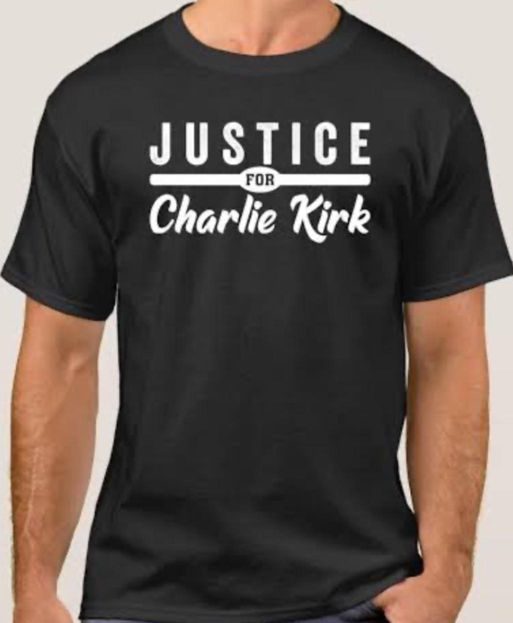 Charlie Kirk Justice For CK Freedom Black T Shirt Mens Womens Tees Top tee Turning Point RIP S