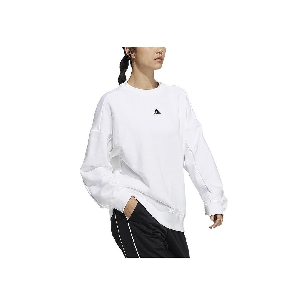 Adidas X Atmos X Jenny Kaori Anime Character Print Crew Neck Long Sleeve Sweatshirt Women Tops White GT0093