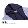 Plus Size Womens Loose Hooded Sweatshirt Middle Age Mom Striped Patchwork Tummy Cover Top
