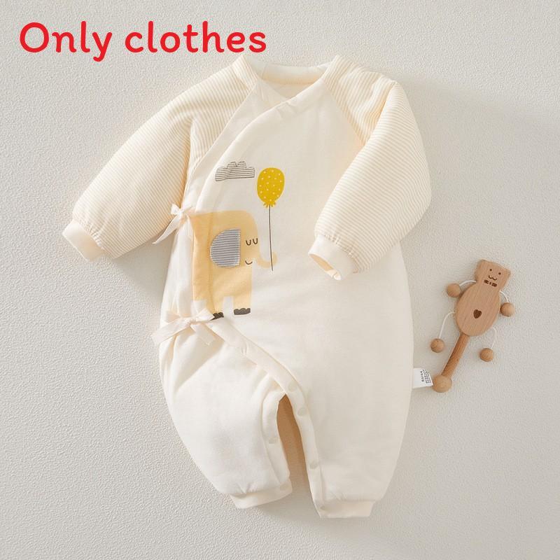 Baby Boy Girl Winter Thick Cotton Hanbok With Slipon Closure For Newborns
