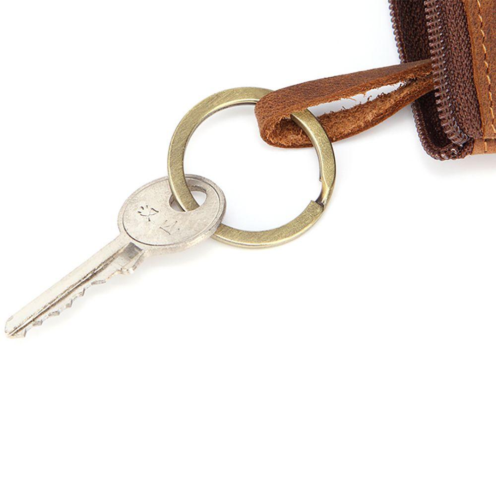 GORGECRAFT Münzgeldbörse Leder - Mini Wechselgeldtasche Mit Reißverschluss Schwarz