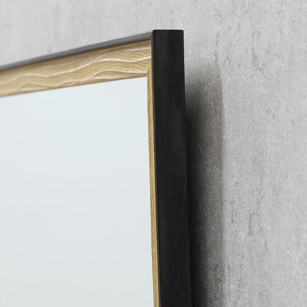 Fuji Boeki Tabletop Makeup 55cm Wide X 65cm Natural Baum 41408 Mirror, Wall-Mounted Mirror, Mirror, Mirror, High,