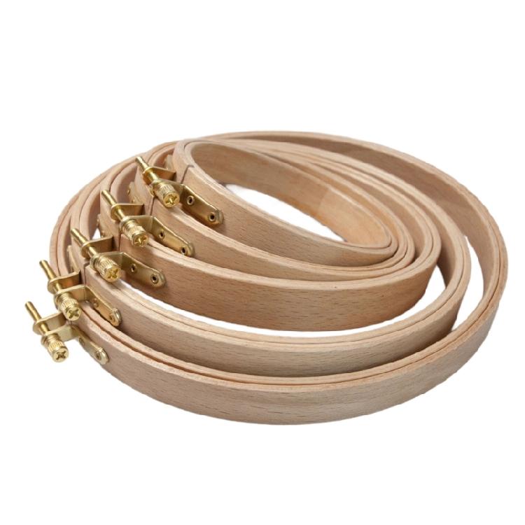 Verstellbarer Holz Stickrahmen Display Rahmen Runder Stickrahmen mit Federklemme für Handarbeiten Nähen Kunst Handwerk