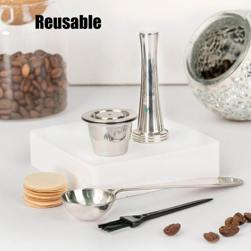Edelstahl Kaffeekapseln Filterkaffeemaschinen Zubehör Wiederverwendbares Design Geeignet für Brühvorführungen