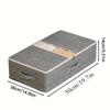 Clothes Under Bed Bedding Storage Bag with Lid Foldable for Bedding Toy Closet Organizer Space Saving Strap Reinforced Handle