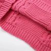Women's Thick Line Big Twist Knitted Loose Sweater Pullover Fashion Casual Crochet Round Neck Sweaters Solid Color New Knitwear