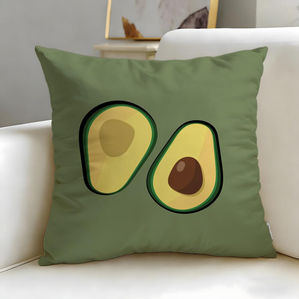 classic food Avocado Cushion Cover Soft EasyWash Pillow Case Versatile for Couch Bed Travel and Office