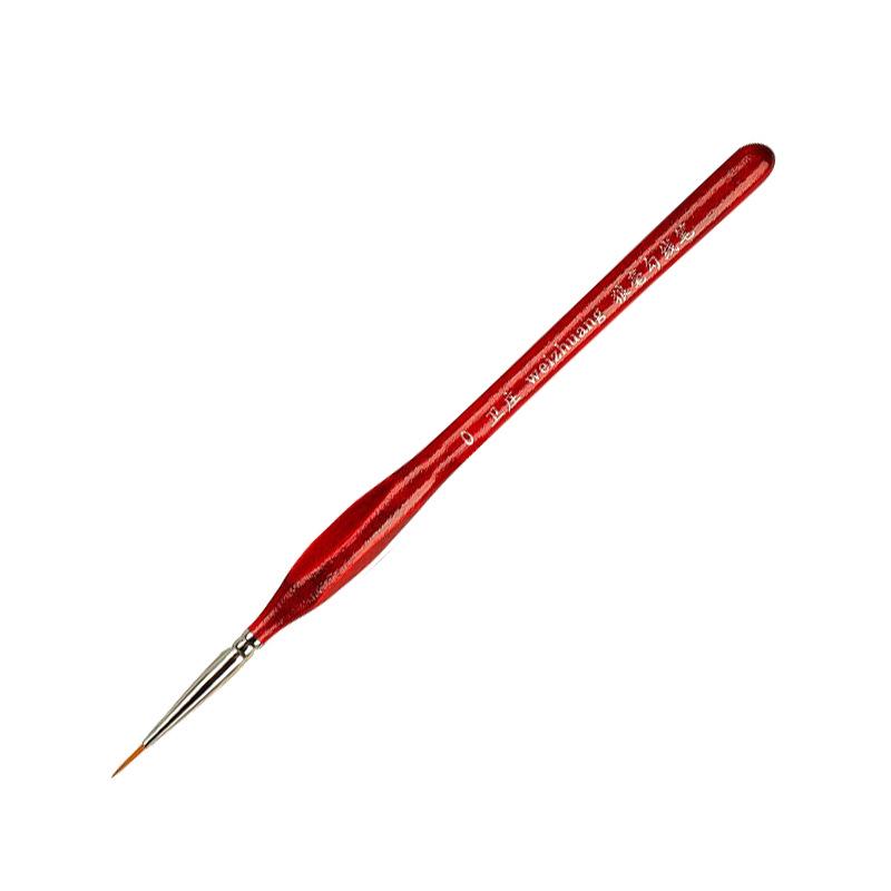 Red Round Head Watercolor Brush with Squirrel Imitation Nylon Hair for Adult Artists