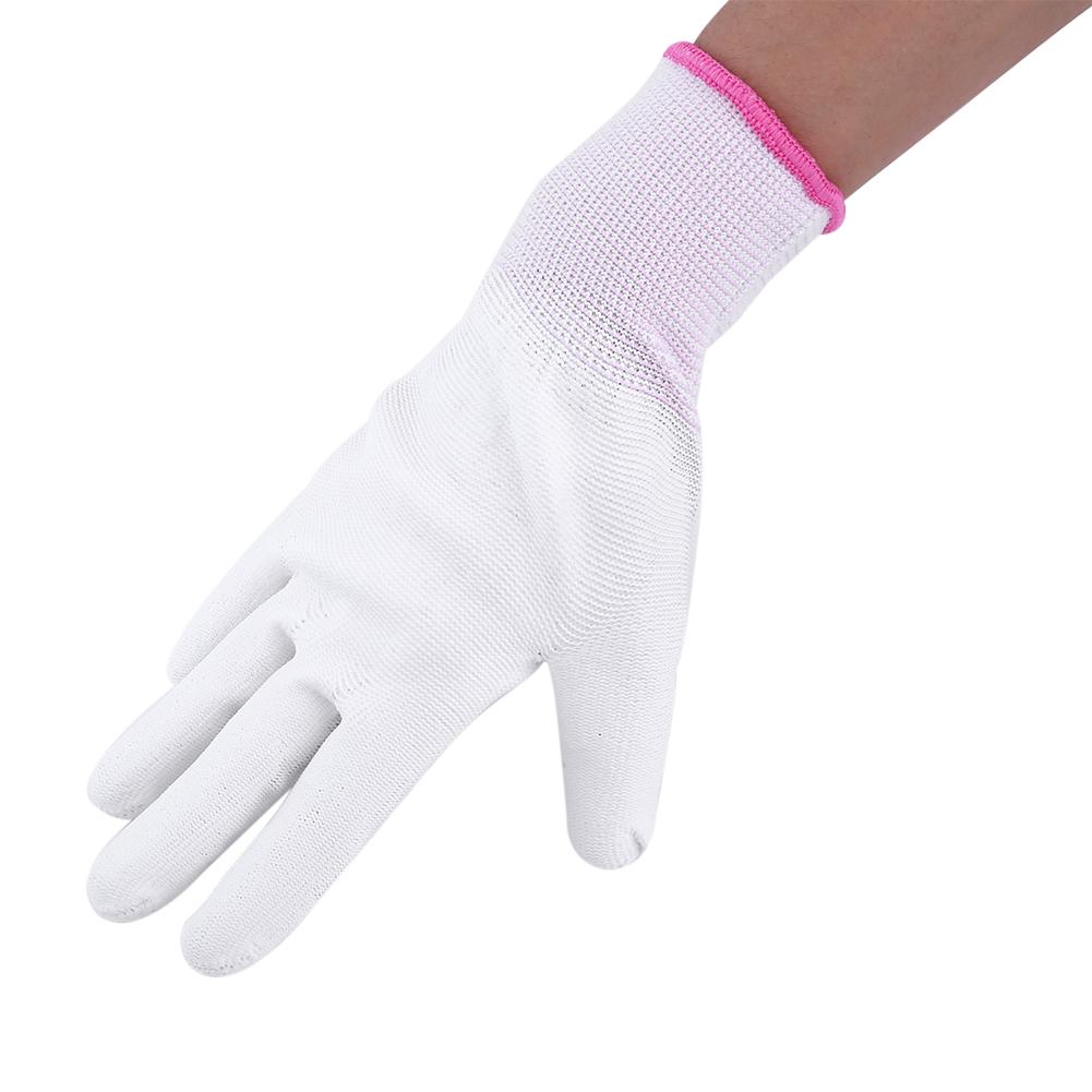 Anti Static Antiskid Glove PU Coated Palm Finger Part for PC Computer Phone (S)