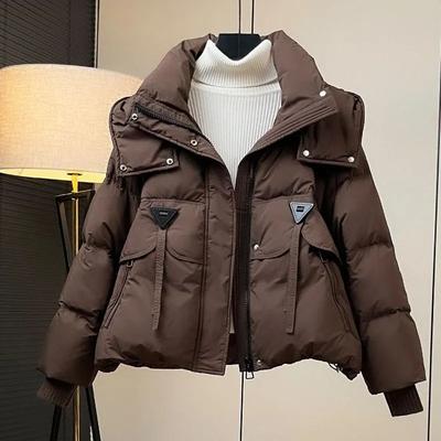 Women's Korean Autumn Winter Fashion Parkas Jacket   Loose Hooded Thicken Warm Down Cotton Padded Short Coats