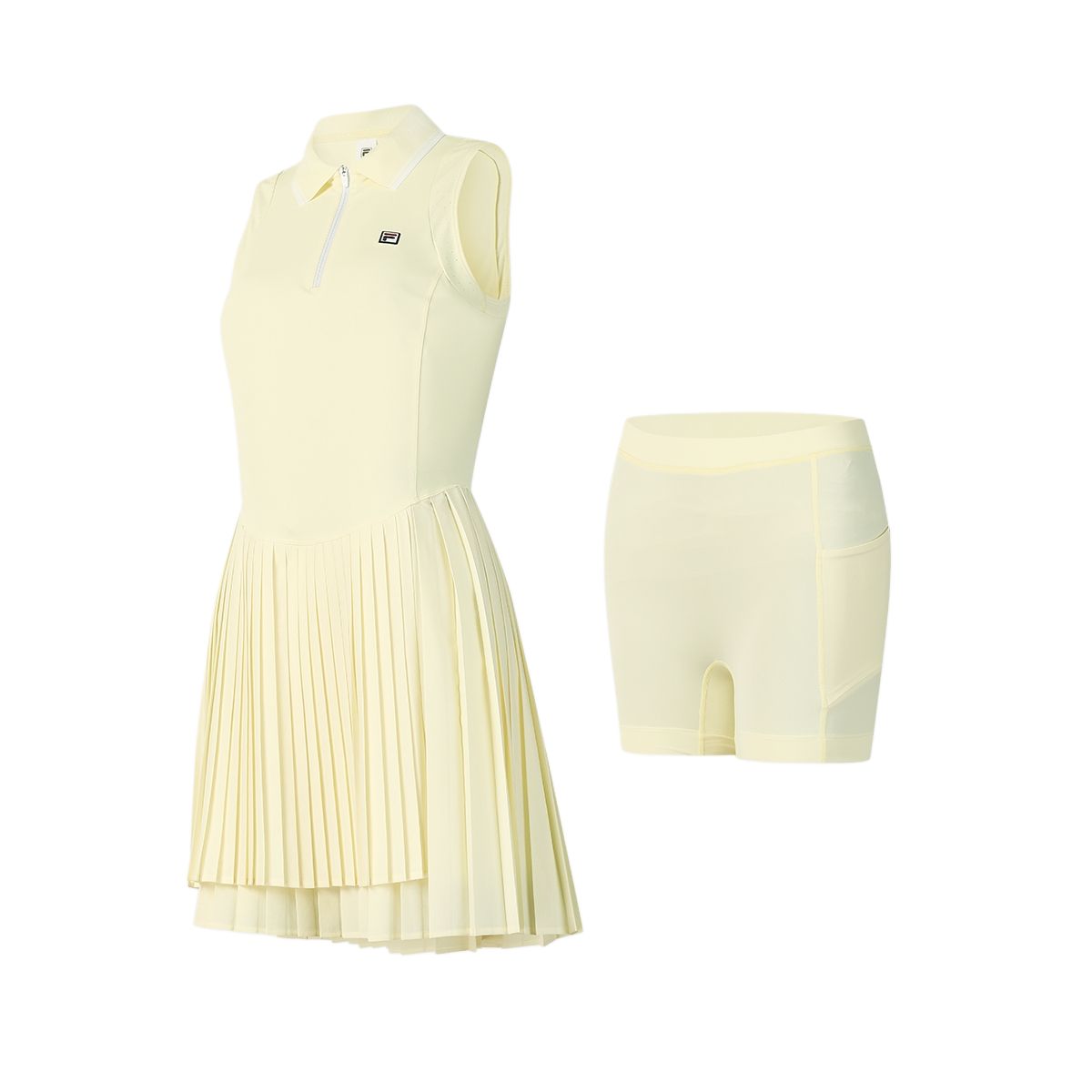 

FILA Fitted Stretch Polo Sleeveless Dress Two-Piece Set Women dresses A11W623307F-YE M
