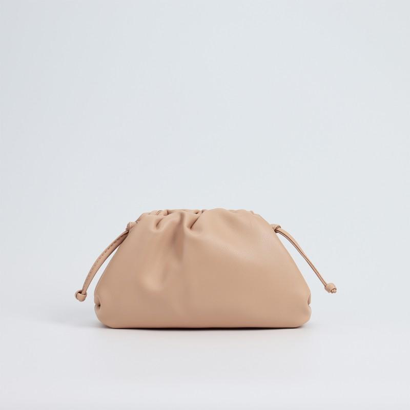 Soft Cloud Shape Leather Crossbody Bag Women Small Size Genuine Cowhide Adjustable Strap Daily Wear