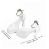 1/6 Scale Doll High Heels Rounded Toe Buckle Strap for Dioramas