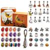 Colgantes de Calabaza Joyería de Cadena de Mano para Niña Mujer Pulsera Morada con Cuentas