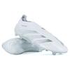 adidas Predator 24 Elite Schnürsenkellos FG Pearlized Pack Unisex Sneaker Weiß Wolkenweiß Silber-Metallic IE1806
