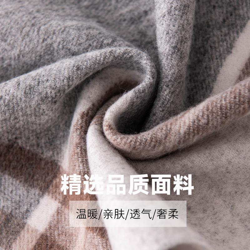 Premium atmosphere scarf imitation cashmere scarf winter plaid warm fringed scarf couple men and women versatile