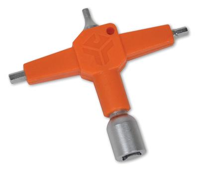 GrooveTech Tools Drum Tuning Key Drum Key Multi Drum Orange 4-in-1 Multi-Tool