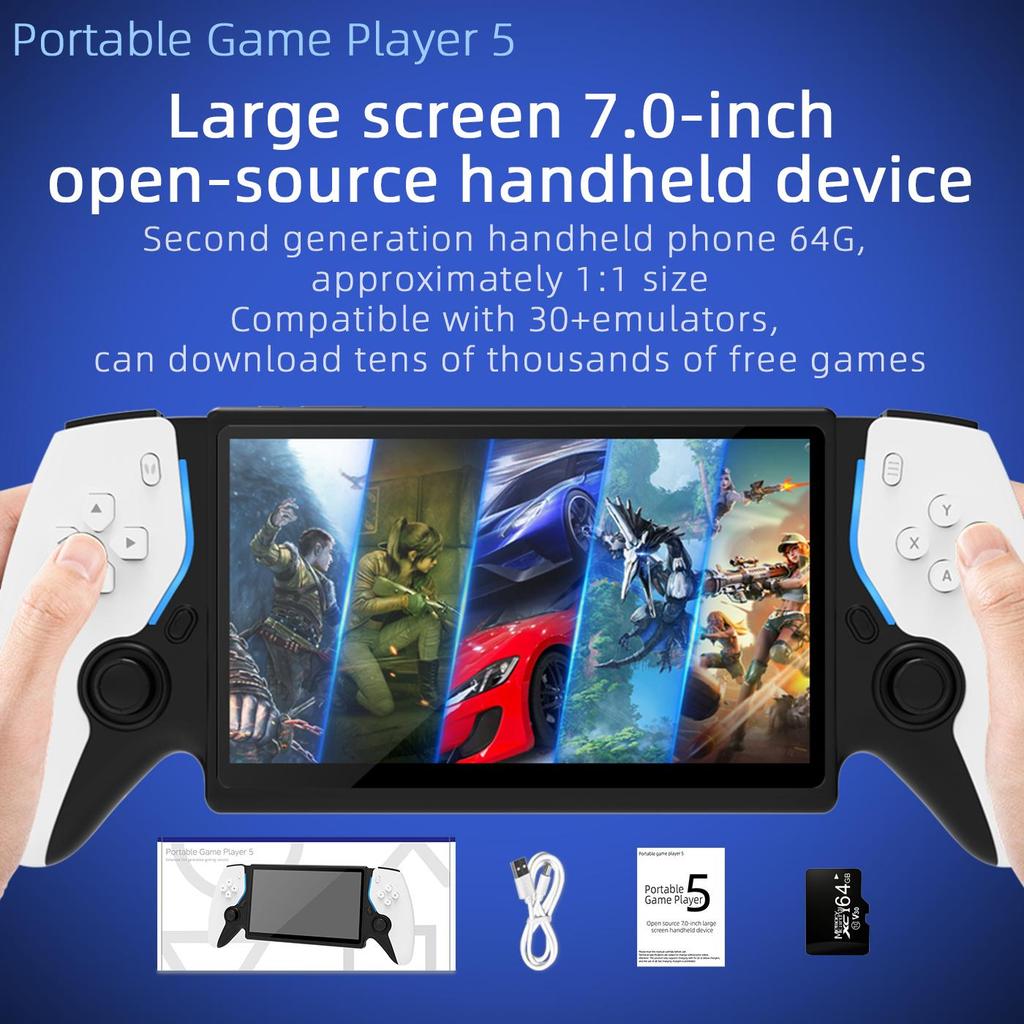 PS5 Handheld Open-source Game Console, High-definition Arcade, Supports Two Player Battles and Dual Controller Consoles
