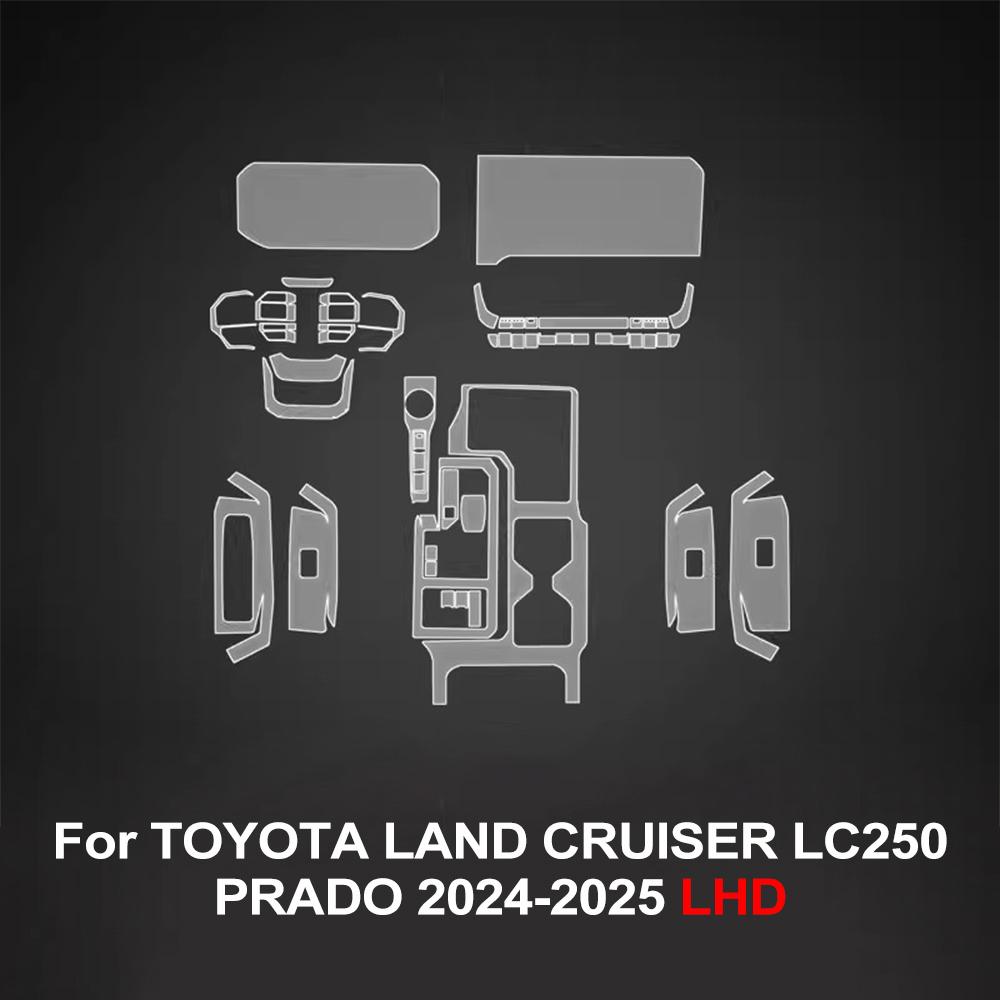 TPU пленка для интерьера автомобиля для Toyota Land Cruiser LC250 Prado 2025 2025 Защитная от царапин Специальная предварительно вырезанная PPF наклейка for LC250 Prado