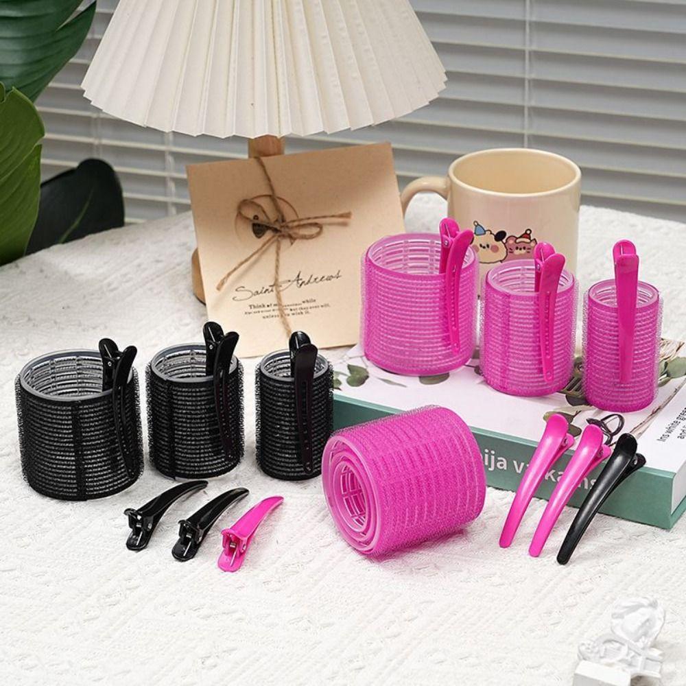 50Pcs 4 Sizes Rollers Self-Grip Hair Rollers Set DIY Heatless Curly Hair Roller Lightweight Hair Partition Clip