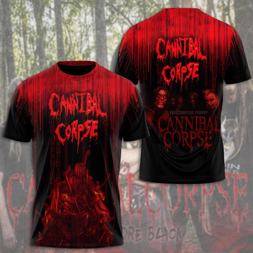 Módní CANNIBAL CORPSE 3D tričko Dámské Pánské Letní Móda Krátký Rukáv Tričko Grafická Trička Streetwear Hip hop Tričko