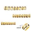 24pcs Short Round Wear Armor 3D Gold-plated High-end Manicure Nail Gold