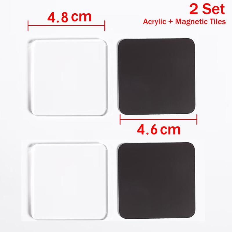 

2PCS Blank Rectangle Acrylic Refrigerator Magnets DIY Craft Gift For Kitchen Office Decor Creative Birthday