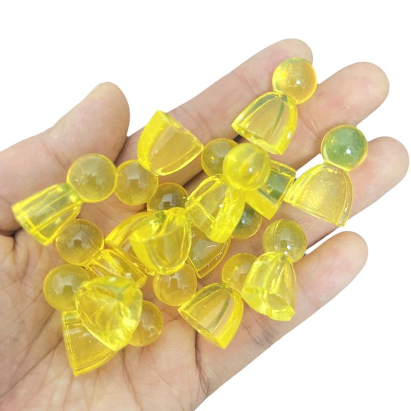 20 Stück 24*16*12mm Spielemarker Acryl Bunt Humanoide Meeples Schachfiguren Für Brettspiel Kartenzubehör