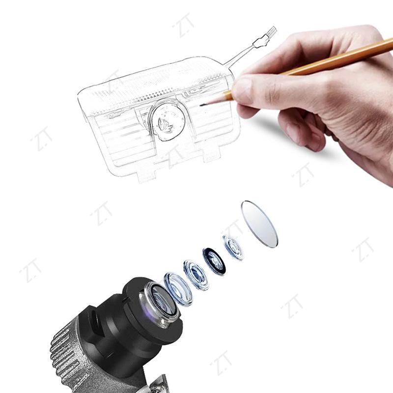 DIKB1 For Honda Accord Odyssey Elysion Inspire Pilot Passport HD Glass Lens Car Door Light Laser Decor Projection Lamp Never Fade
