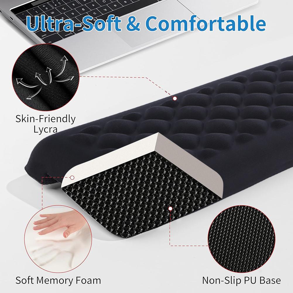 2Pcs L-Shaped Memory Foam Elbow Pillow Ergonomic Desk Edge Cushion Desk Elbow Pad Keyboard Wrist Rest Pad for Table Or Desk Edge