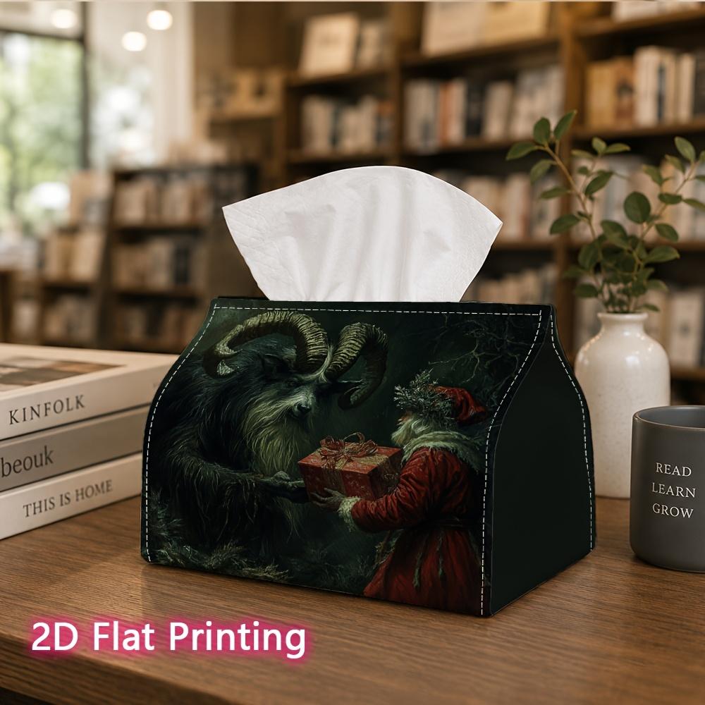 1pc, 2D Flat Printing, Tissue Box Mysterious Exchange Pattern Printed Tissue Box, Suitable for Bathrooms, Living Rooms, Bedrooms, Dressing Tables, Cof