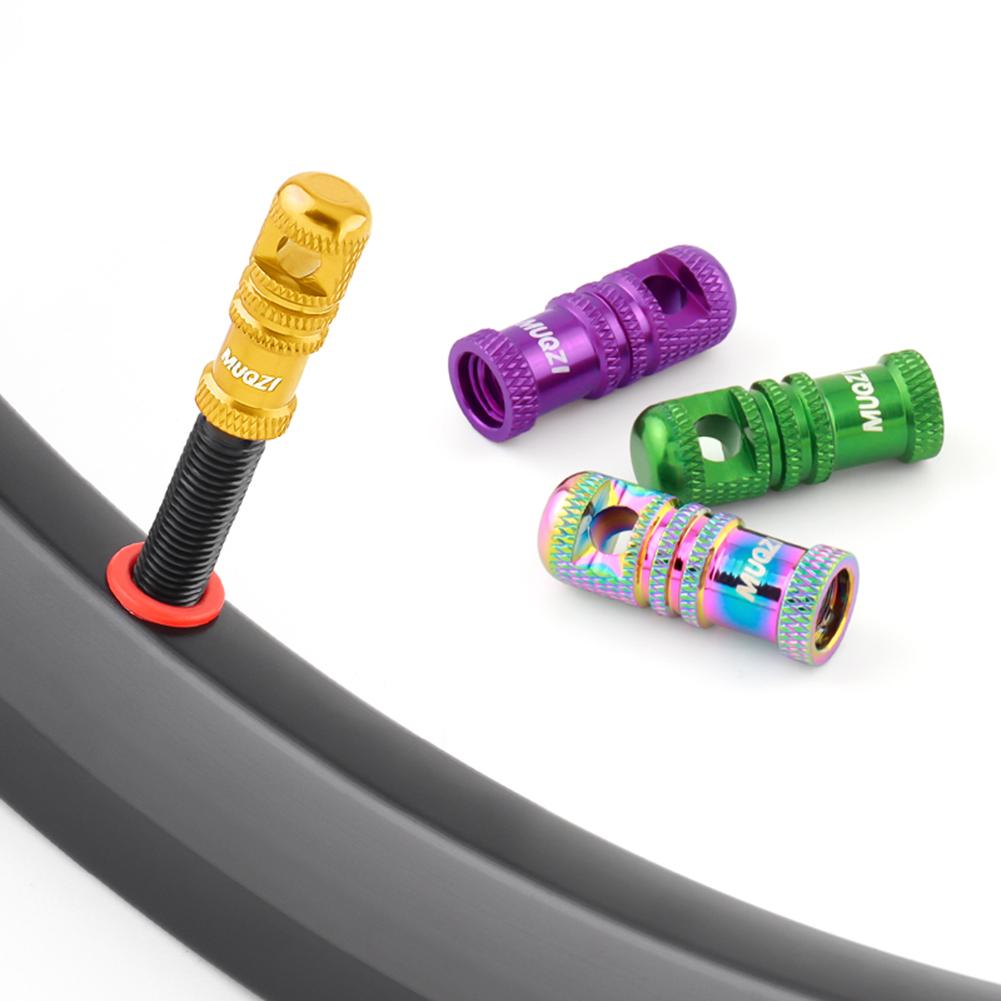 6Pcs Bicycle Presta Valve Caps with Valve Core Removal Function Cycling Presta Valve Cover Aluminum Alloy for MTB Road Bicycle