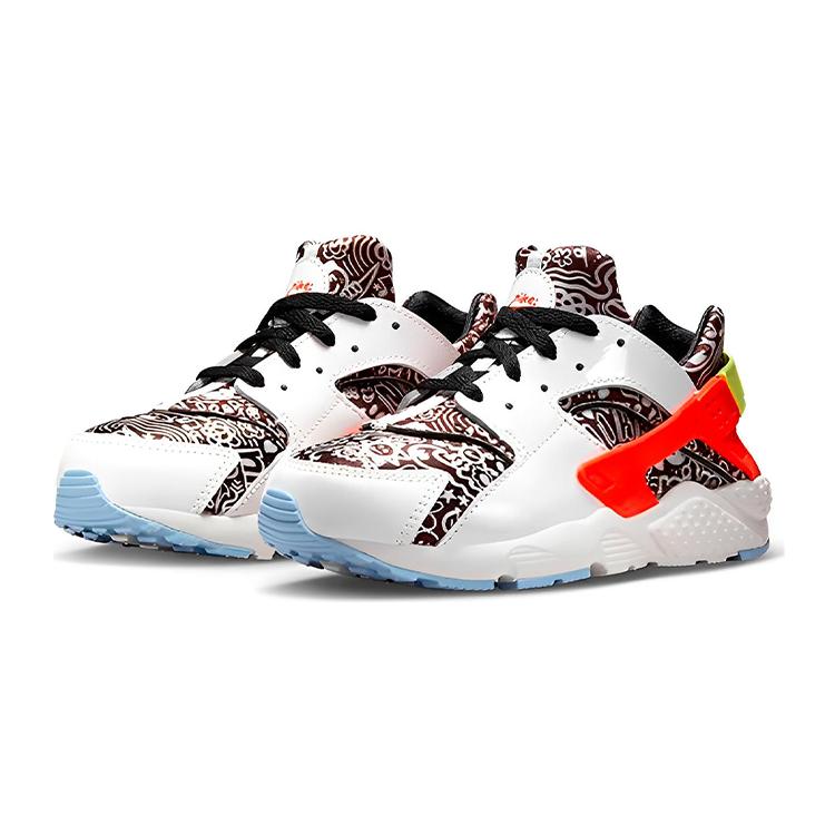 Nike Slip Resistant Cushioning Abrasion Resistant Low top Running Shoes White Black Red Children Aged 3 7 Years Old DV2270-100
