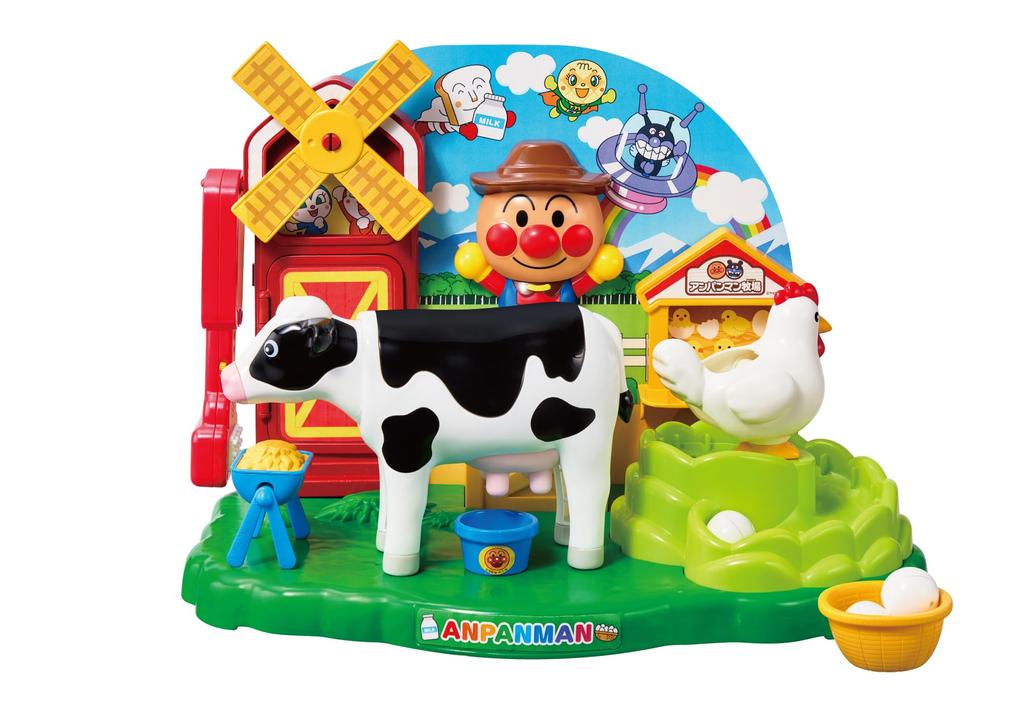 AGATSUMA Rolling Interactive Anpanman Farm 3 and Toy Award Basic and Accessible Toy Category Excellence Moo-Moo Milk! Eggs! (Ages up) [Japan Award]